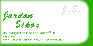 jordan sipos business card